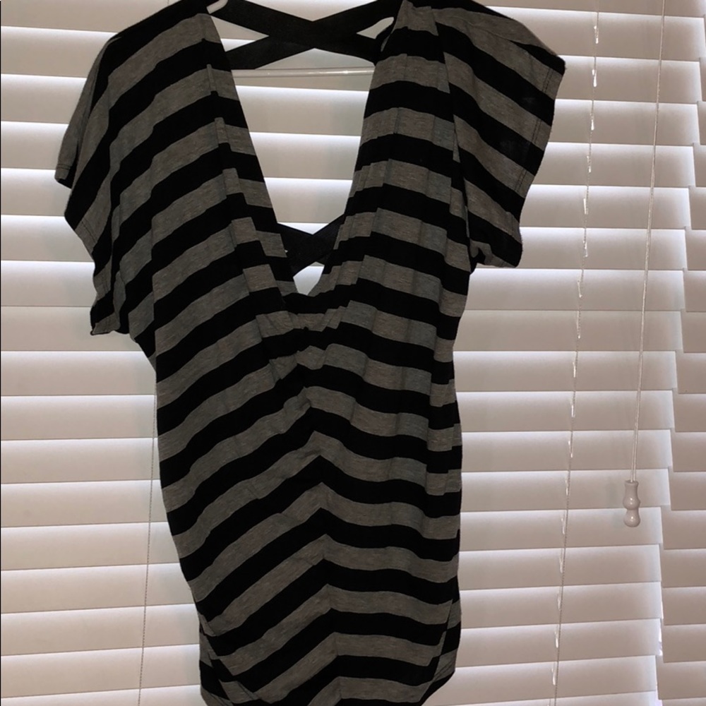 Low back and front shirt